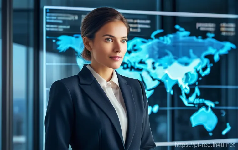 규제요원의 해외 근무 가능성 - Image Prompt 1: The Global Regulatory Navigator**