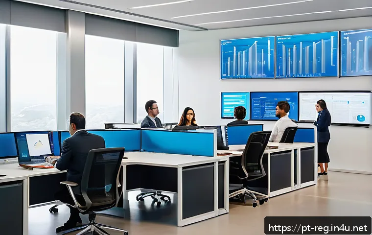 규제요원의 복지 혜택 비교 - A modern, collaborative office environment of a Brazilian regulatory agency, showing diverse profess...